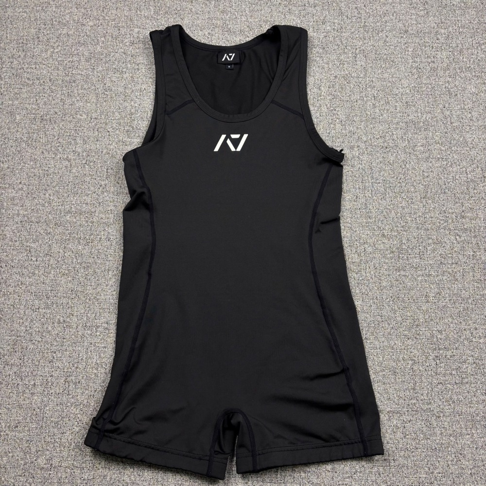 A7 Singlet Unisex Small Black Powerlifting IPF Approved Weightlifting Bodysuit